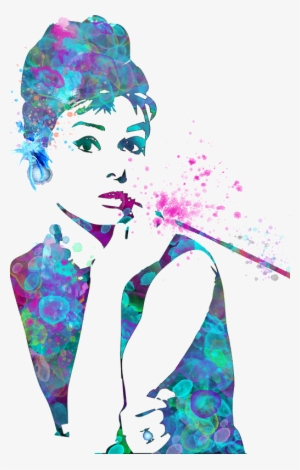 Watercolor Audrey Hepburn - Audrey Hepburn