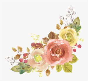 Watercolor Flower Element Free Matting - Artificial Flower