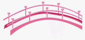 This Graphics Is Hand Painted A Pink Bridge Transparent - Simple Bridge Png