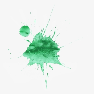 16 Green Watercolor Splatter - Watercolour Splat Png Green