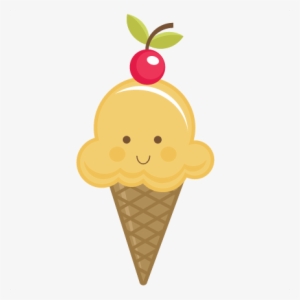 Happy Ice Cream Cone Svg Cut File Ice Cream Cone Svg - Ice Cream Cute Clipart