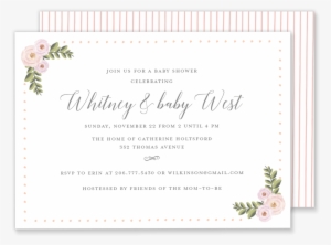 Whitney Watercolor Shower Invitation - Calligraphy