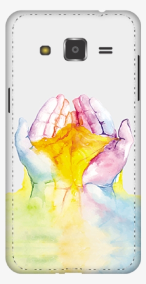 Samsung Galaxy J2 Colorful Hand Mobile Cover - Iphone