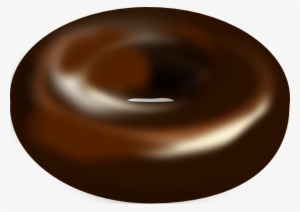 Free Vector Dark Chocolate Donut Clip Art - Chocolate Donut Clipart