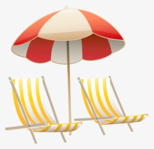 Clipart Png Beach - Beach Chair And Umbrella Clip Art