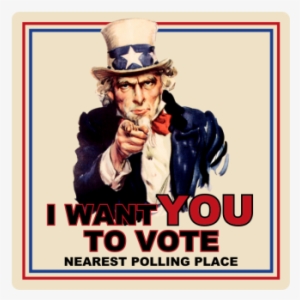 Uncle Sam Square Decal - Uncle Sam I Want You To Get Me A Beer