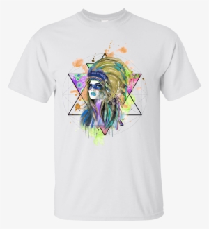 Watercolor Headdress Classic T-shirt - Crew Neck