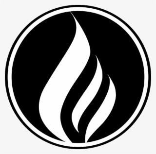 Black Flame Icon Clip Art At Clker - Fire Logo Clipart Black And White ...