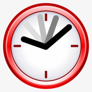Open - Red Clock Png