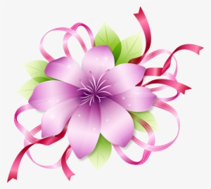 Pink Flower Images - Flower Border Design Png
