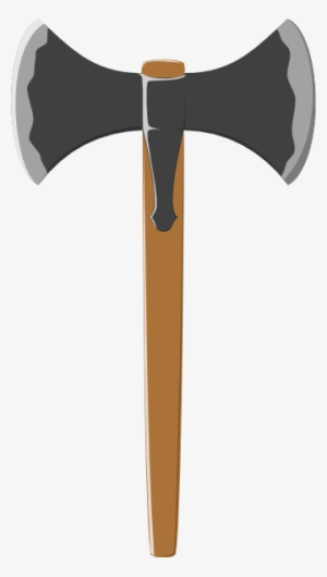 Free Vector Double Tranchant Axe Clip Art - Double Sided Axe Clipart