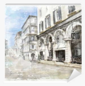 Drawing Street Watercolor - Tranh Vẽ Đường Phố