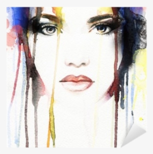Woman Portrait - Eurographics Watercolor Woman Portrait (bht 40x50x2,6