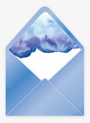 Watercolour Envelope Liner Blue - Triangle