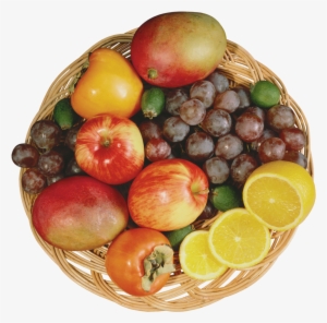Mixed Fruits In Wicker Bowl Png Clipart - Dietary Fiber