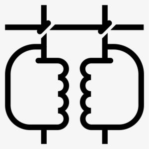 The Image Is Of Two Hands That Are Grasping Bars - Sbarre Prigione Clipart Png