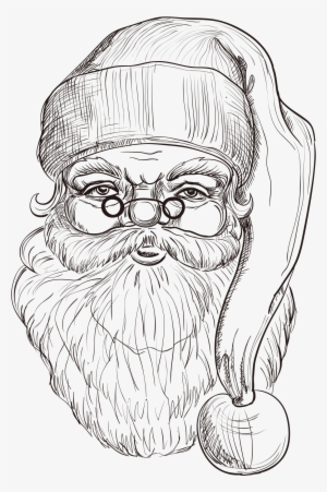 Clip Free Download Santa Claus Hand Painted Handpainted - Santa Claus Mask Drawing
