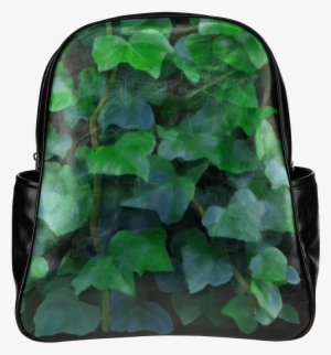 Hand Painted, Original, Watercolor Of Climbing Plant - Interestprint Shark Pu Leather Multi-pocket Kid's School