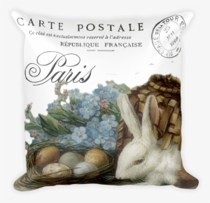Vintage Easter Bunny Throw Pillow - Throw Pillow
