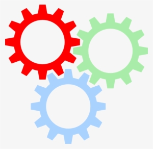 Tri-color Gears Svg Clip Arts 600 X 585 Px