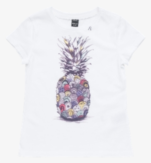 Girls Pineapple Print T Shirt White - Replay & Sons Maglietta, Bianco, 4 Anni (99 - 104