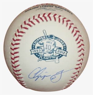 Chipper Jones Autographed Atlanta Braves Mlb Baseball - New York Yankees Ball