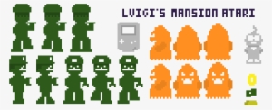 Luigi's Mansion Atari 2600-style Sprites - パックマン