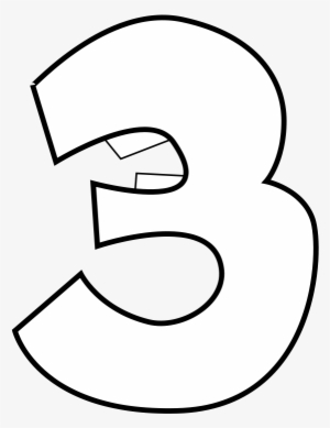 Animal Number Three Lineart Free Vector - Clip Art