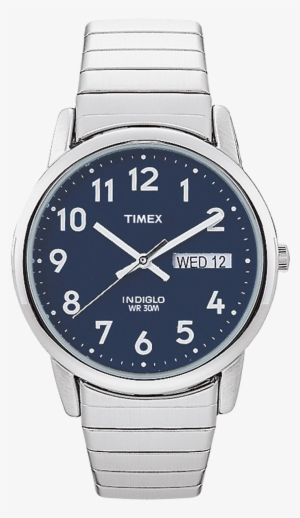 Easy Reader Day Date 35mm Expansion Band Watch - Timex Easy Reader Men's Watch Silver 35