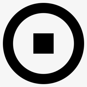 Stop Button Of Gross Circular Shape Comments - Stop Button Icon Png