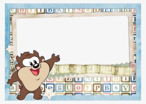 Taz - Marco De Fotos Para Bebe Png