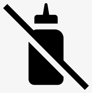 A Logo Of A Mustard Bottle With A Diagonal Line Drawn - Mustard
