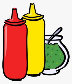 And Relish Condiments Vector Image Illustration Of - Ketchup Mustard And Relish Clipart