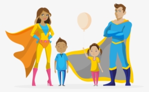 Be Your Child's Superhero By Trying These Tips At Home - Superhero Family Clipart Png