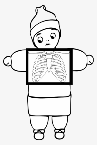 X Ray Happy Clip Art At Clker - Outline Image Of X Ray