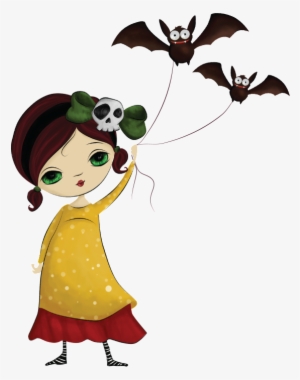 Watercolor Hand-painted Cartoon Girl Transparent Material - Cartoon
