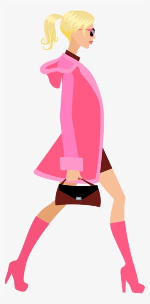 Fashion Shopping Clipart Png - Fashion Girl Cartoon Png