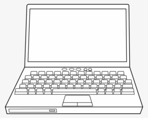 Laptopputer Line Art Free Clip Art - Laptop Black And White