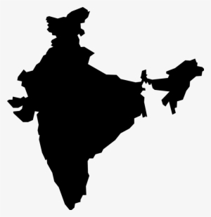 Indian Silhouette Images At Getdrawings - India Map Vector Png