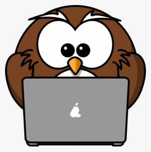 Original Png Clip Art File Owl Using A Laptop Svg Images