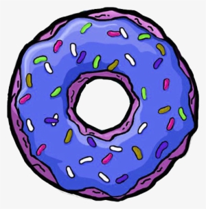 Donuts Tumblr Homero Blue Dunkindonuts Freetoedit - Rosquillas De Los Simpsons