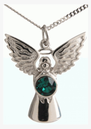 Sterling Silver & Emerald Swarovski Crystal Guardian