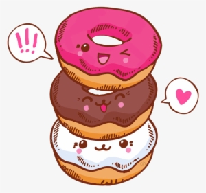 Donuts Cute Kawaii Yummy Food Tumblr - Donut Worry, Be Happy Kawaii Journal Notebook: 100+