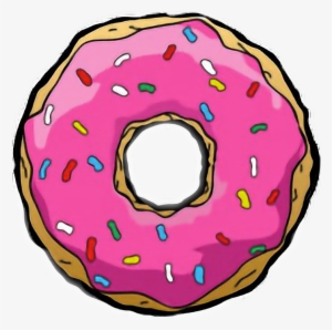 Pink Donut Cartoon