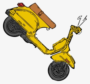 Scooter Clipart Yellow - Scooter Yellow Png
