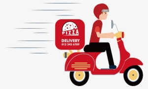 Delivery Clipart Delivery Scooter - Pizza Delivery Vector