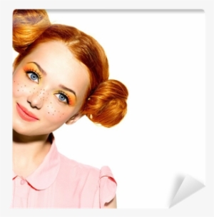 Beautiful Teen Girl With Freckles, Red Hairstyle, Yellow - Short Hair Styles 2011