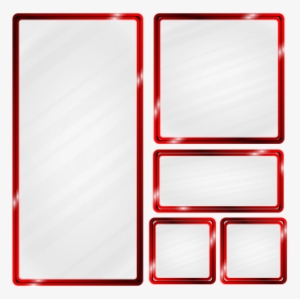 Red Metallic Frame Glass Effect, Frame, Metal, Red - Green Metallic Frame