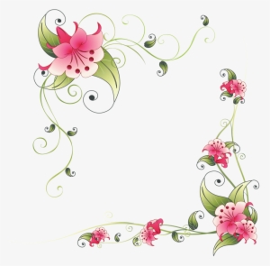 Pinterest Corner Flower And Decoupage Flovinpng - Flower Corner Border Design