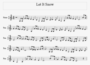 Let It Snow Melody Score - Piano